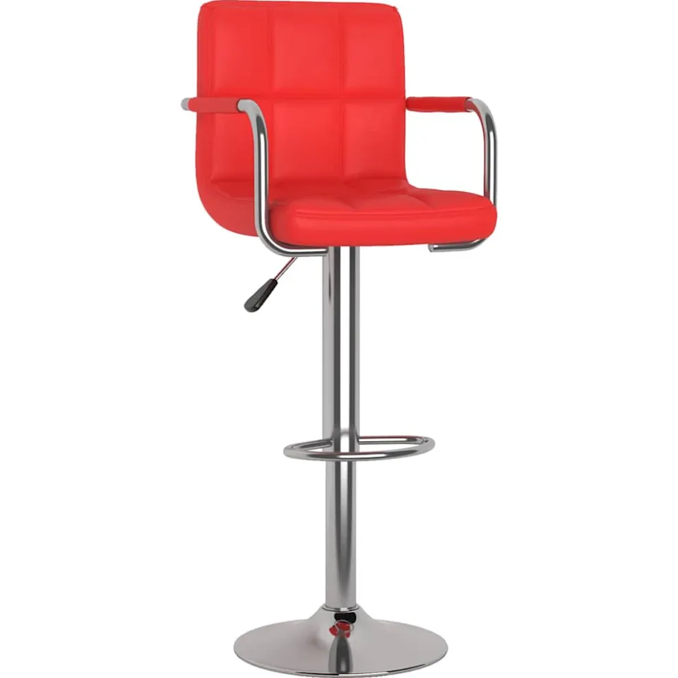 vidaXL Barstoelen 2 st kunstleer rood