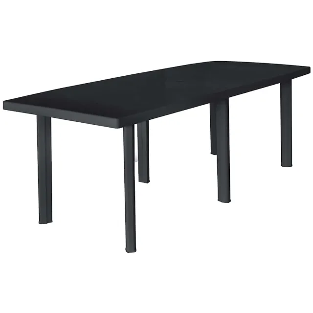 vidaXL Tuintafel 216x90x72 cm kunststof antraciet Anthraciet