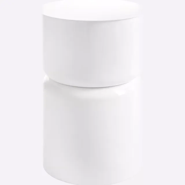 bijzettafel met opbergvak wit