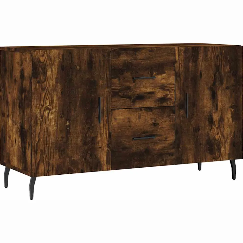 vidaXL Dressoir 100x36x60 cm bewerkt hout gerookt eikenkleurig, foto 3