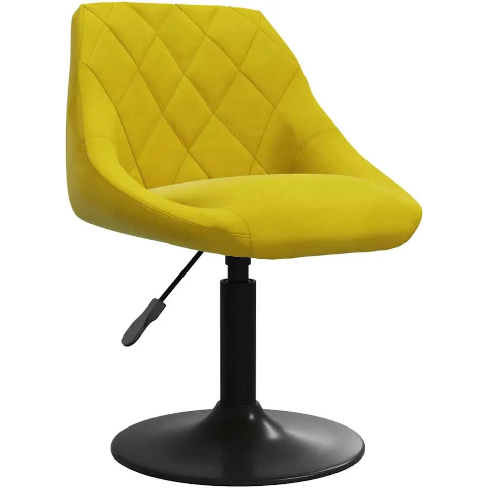 vidaXL Barkruk fluweel mosterdgeel, foto 3