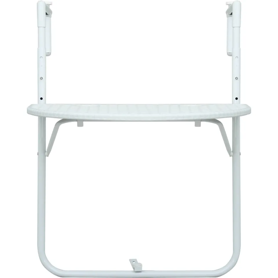 vidaXL Balkontafel hangend 60x64x83,5 cm rattan-look kunststof wit