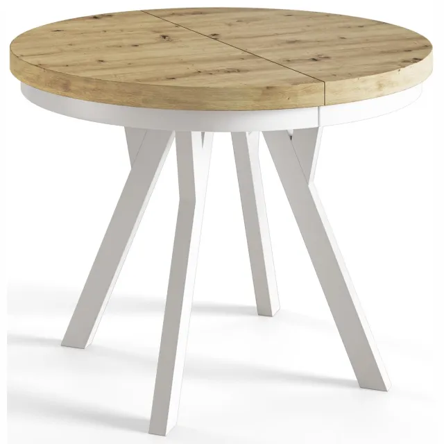 ALPİ Ronde Tafel Uitschuifbare 80 cm - 130 cm - Artisan