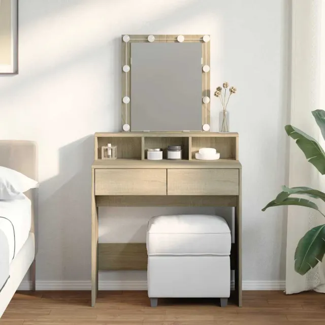 vidaXL Kaptafel met LED 80x41x144,5 cm sonoma eikenkleurig, foto 2