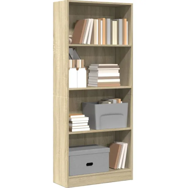 vidaXL Boekenkast 60x24x143 cm bewerkt hout sonoma eikenkleurig Bruin