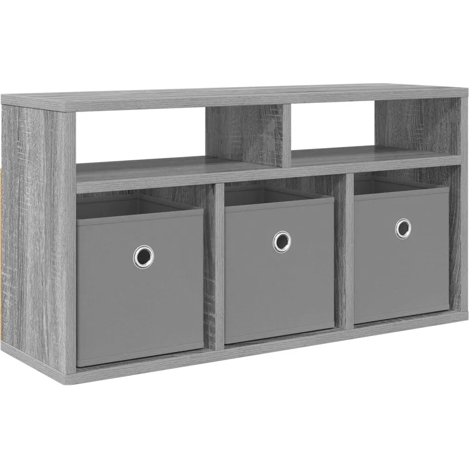 vidaXL Laagkast met lade Grijs Sonoma 72 x 22,5 x 38 cm, foto 3