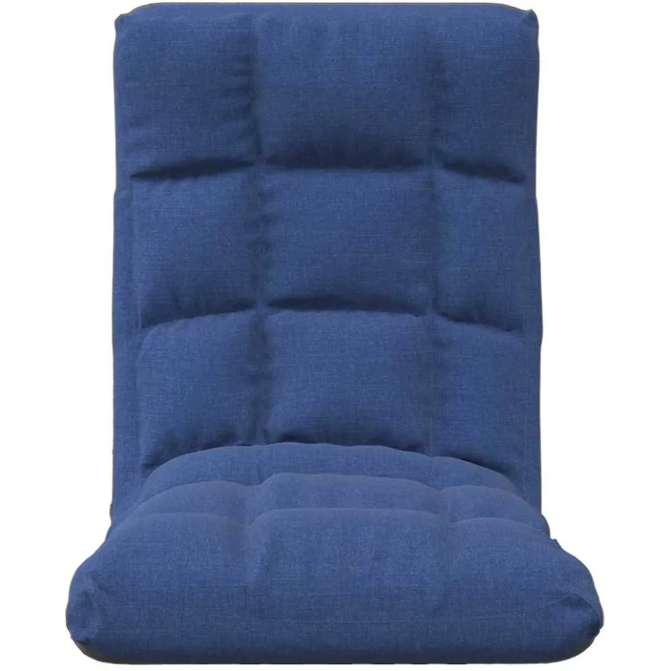vidaXL Vloerstoel inklapbaar stof blauw, foto 3