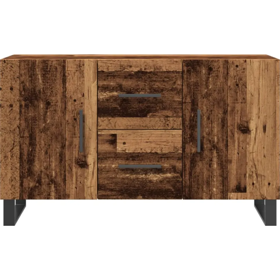 vidaXL Dressoir 100x36x60 cm bewerkt hout oud houtkleurig bruin, foto 4