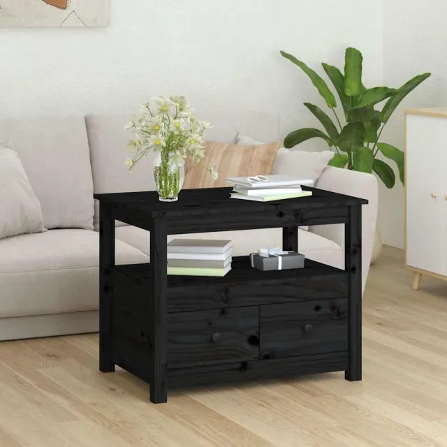 vidaXL Salontafel 71x49x55 cm massief grenenhout grijs, foto 3
