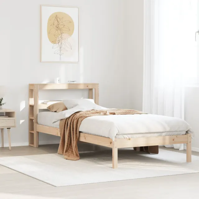vidaXL Bedframe zonder matras massief grenenhout 90x190 cm bruin