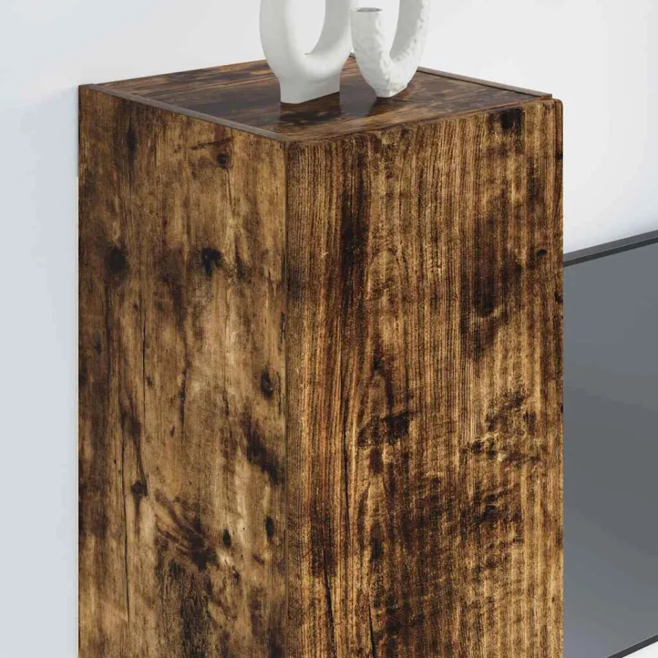 vidaXL TV Wandkast 2 st Gerookt eiken Bewerkt hout, foto 4