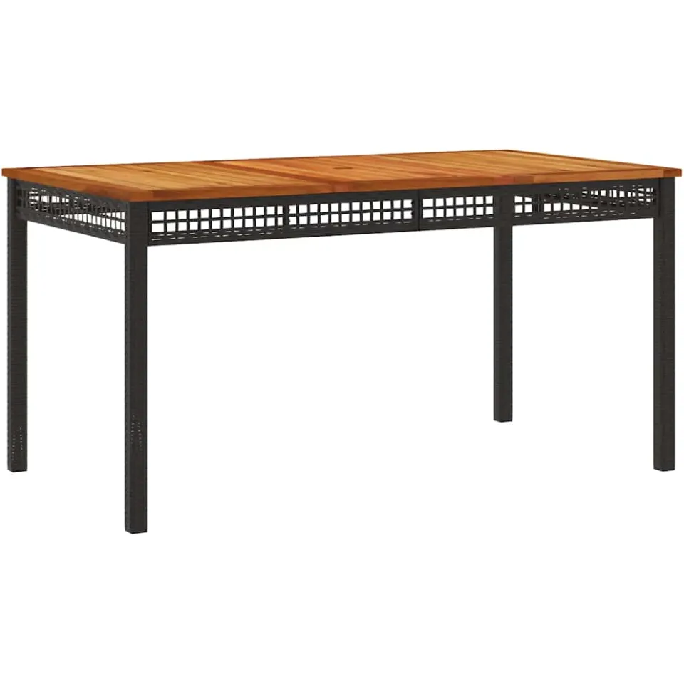 vidaXL 3-delige Tuinset met kussens poly rattan zwart, foto 2