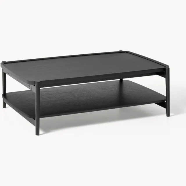 Westwing Collection Houten salontafel Libby Zwart