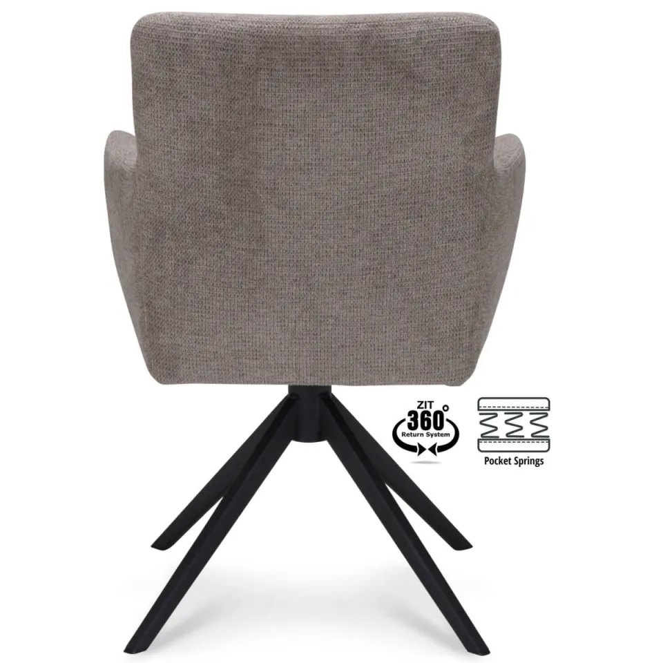 Wehkamp Home Meau armstoel taupe, foto 3