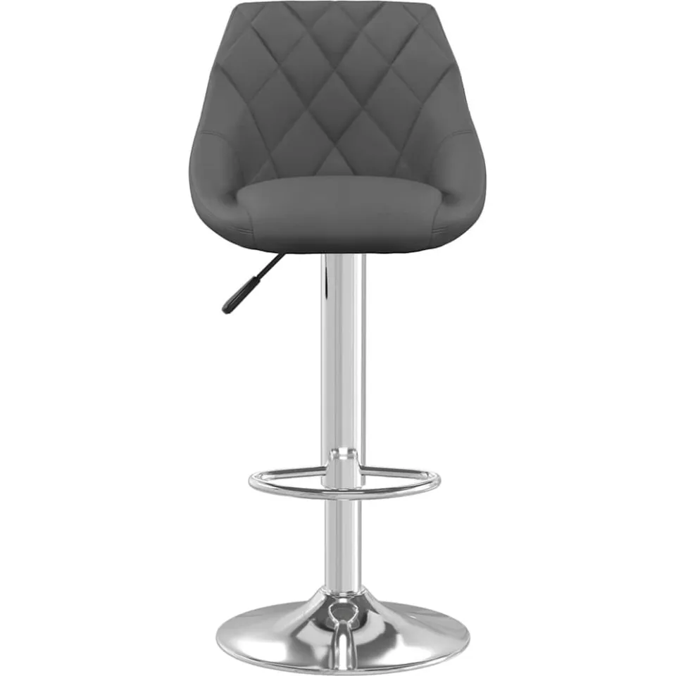 vidaXL Barkruk fluweel donkergrijs
