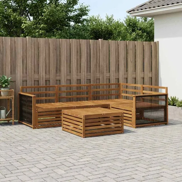 vidaXL Buiten bankenset 5 st 4-zits Naturel Massief Acaciahout
