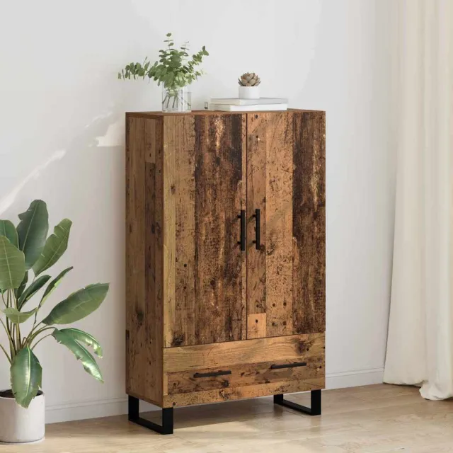 vidaXL Highboard Oud Hout 69,5 x 30 x 115 cm Bewerkt hout Bruin