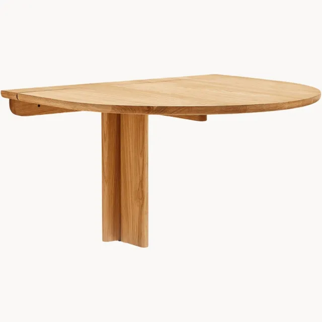 Form & Refine Houten opklapbaar bistrotafel Trefoil, B 75 cm Beige