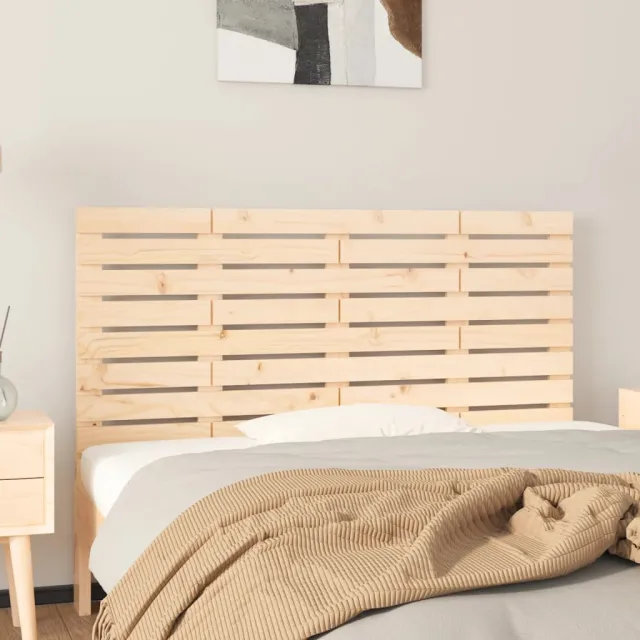 vidaXL Hoofdbord wandmontage 141x3x63 cm massief grenenhout Bruin