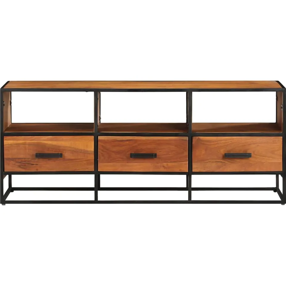 vidaXL Tv-meubel 110x30x45 cm massief acaciahout bruin, foto 2