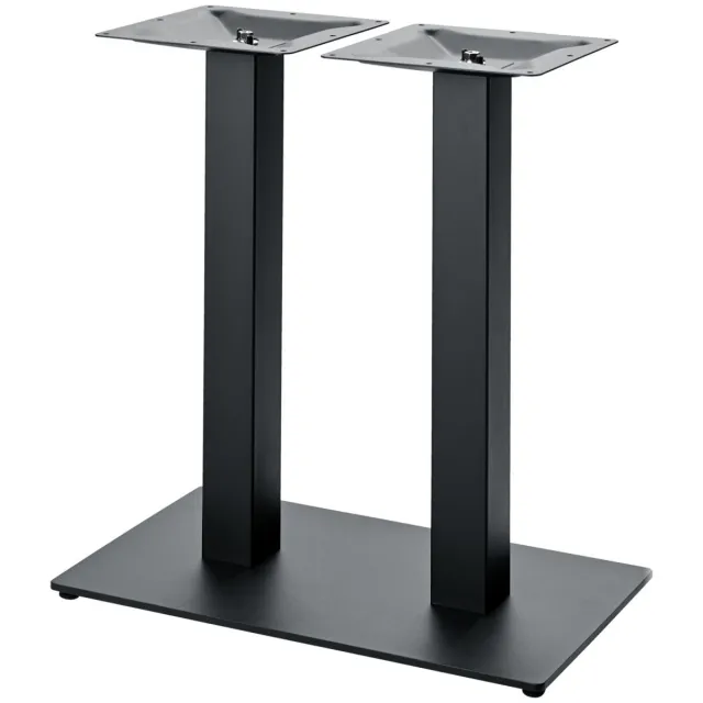 Vega Dubbele tafelzuil binnen Fino hoekig; 70x40x72 cm (BxLxH); zwart; rechthoekig