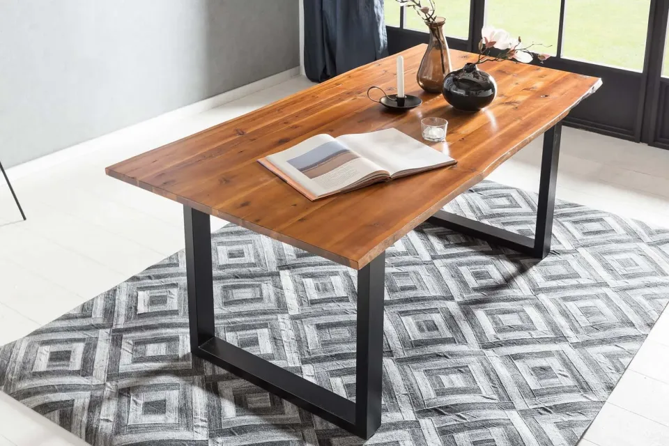 eettafel Sven acaciahout bruin, foto 2