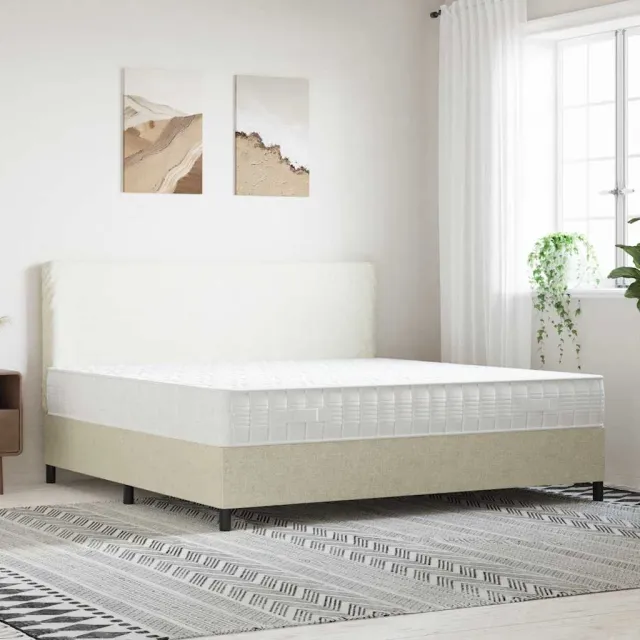 vidaXL Pocketveringmatras middelhard-hard 200x200 cm wit