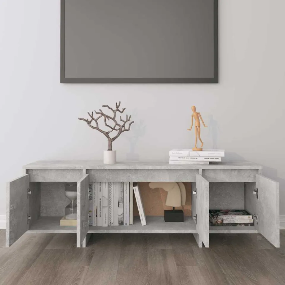 vidaXL Tv-meubel 120x30x40,5 cm bewerkt hout betongrijs grijs, foto 3