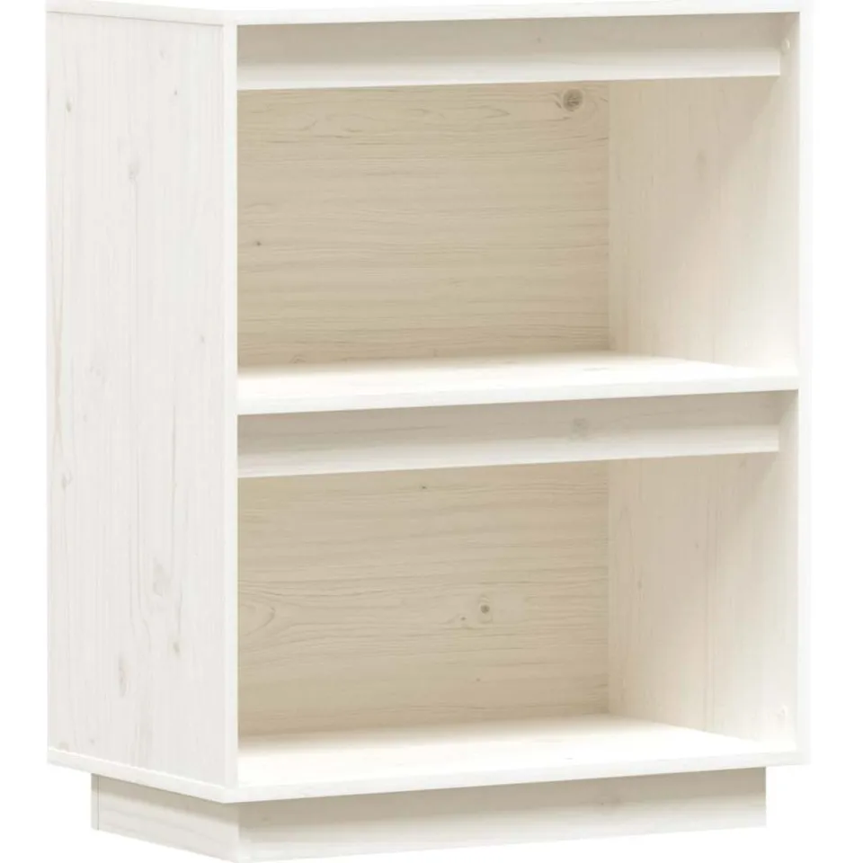 vidaXL Wandkast 60x34x75 cm massief grenenhout wit