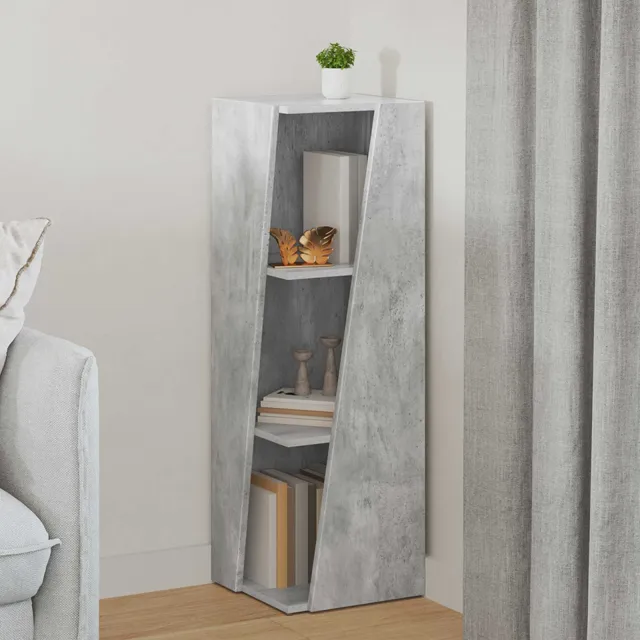 vidaXL Zijplank 33 x 32 x 100,5 cm Bewerkt hout Beton Grijs, foto 2