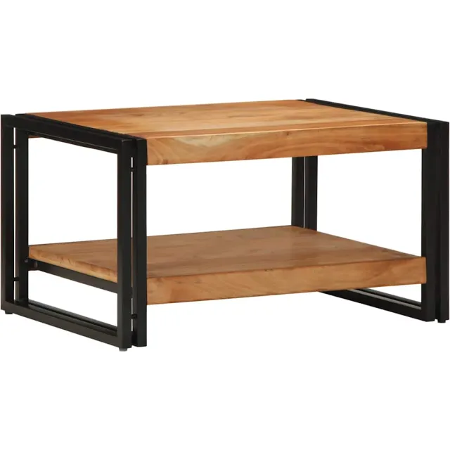 vidaXL Salontafel 70x50x38 cm massief acaciahout bruin, foto 2