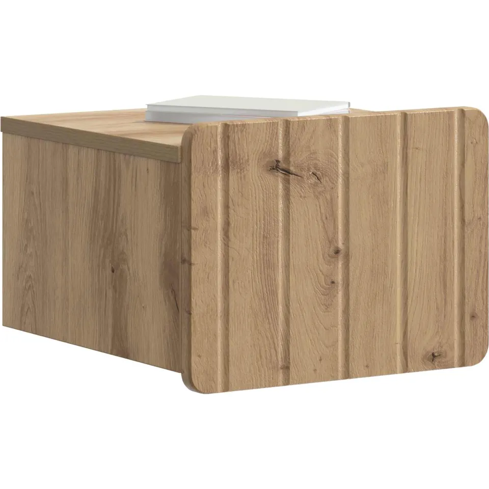 vidaXL Wandbeugel Bedkast 2 st Artisanaal eiken 33 x 34,5 x 24 cm Bruin