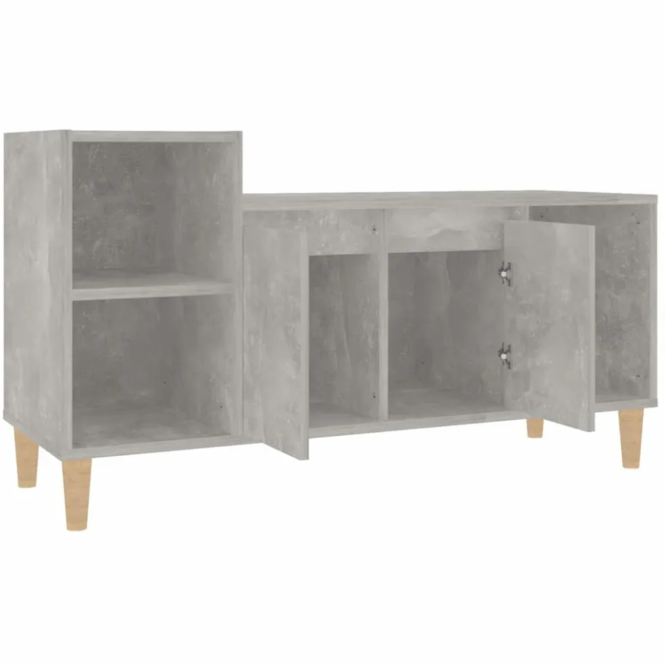 vidaXL Tv-meubel 100x35x55 cm bewerkt hout betongrijs grijs, foto 3