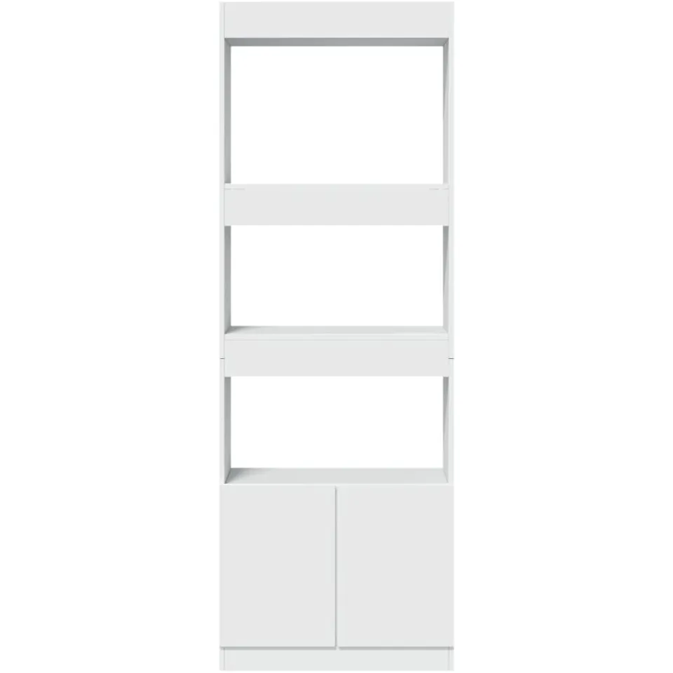 vidaXL Hoge kast 63x33x180 cm bewerkt hout wit, foto 4