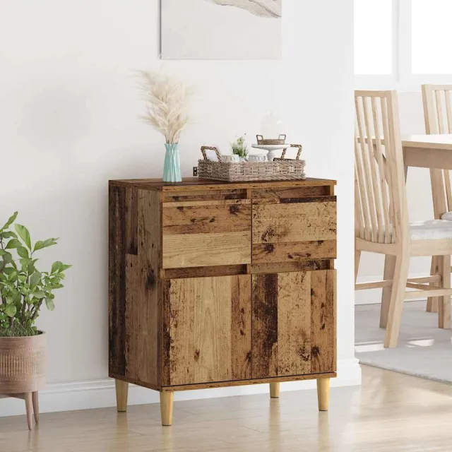 vidaXL Dressoir Oud Hout 60 x 35 x 70 cm Bewerkt hout Bruin