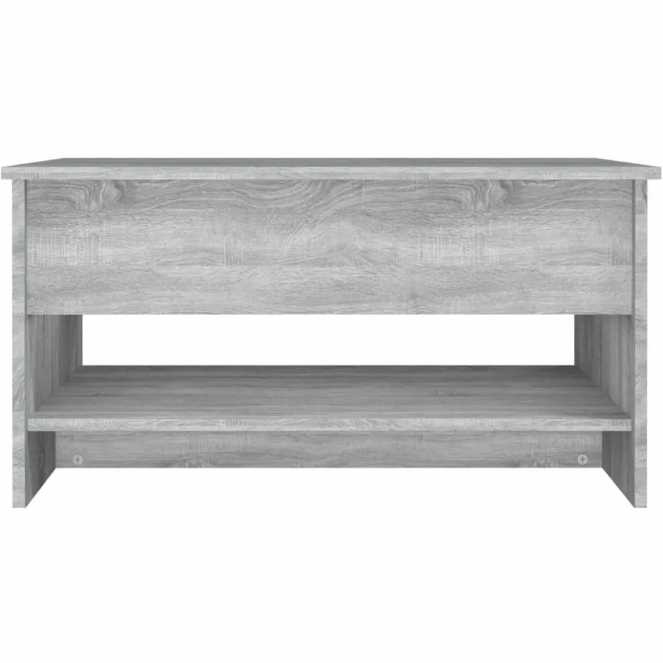 vidaXL Salontafel 80x50x40 cm bewerkt hout grijs sonoma eiken, foto 3