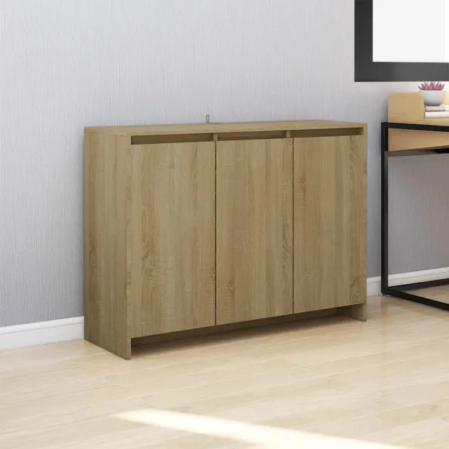 vidaXL Dressoir 102x33x75 cm bewerkt hout sonoma eikenkleurig Beige