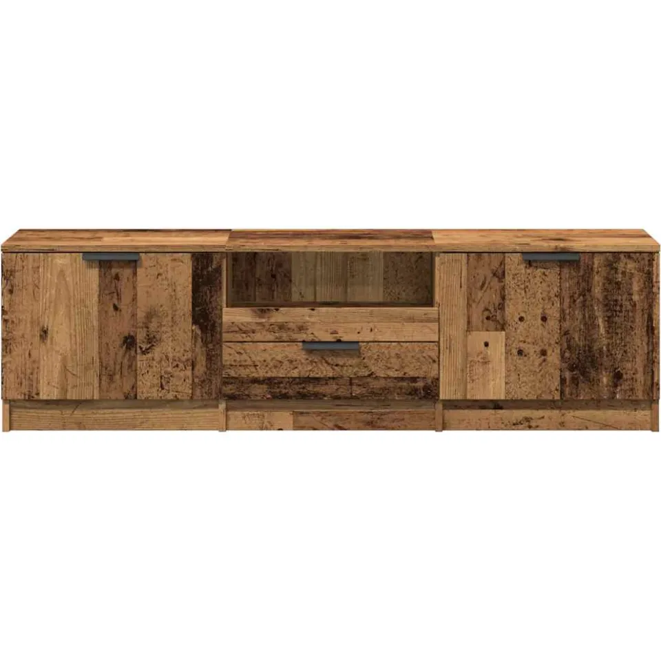 vidaXL Tv-meubel 140x35x40 cm bewerkt hout oud houtkleurig bruin, foto 4