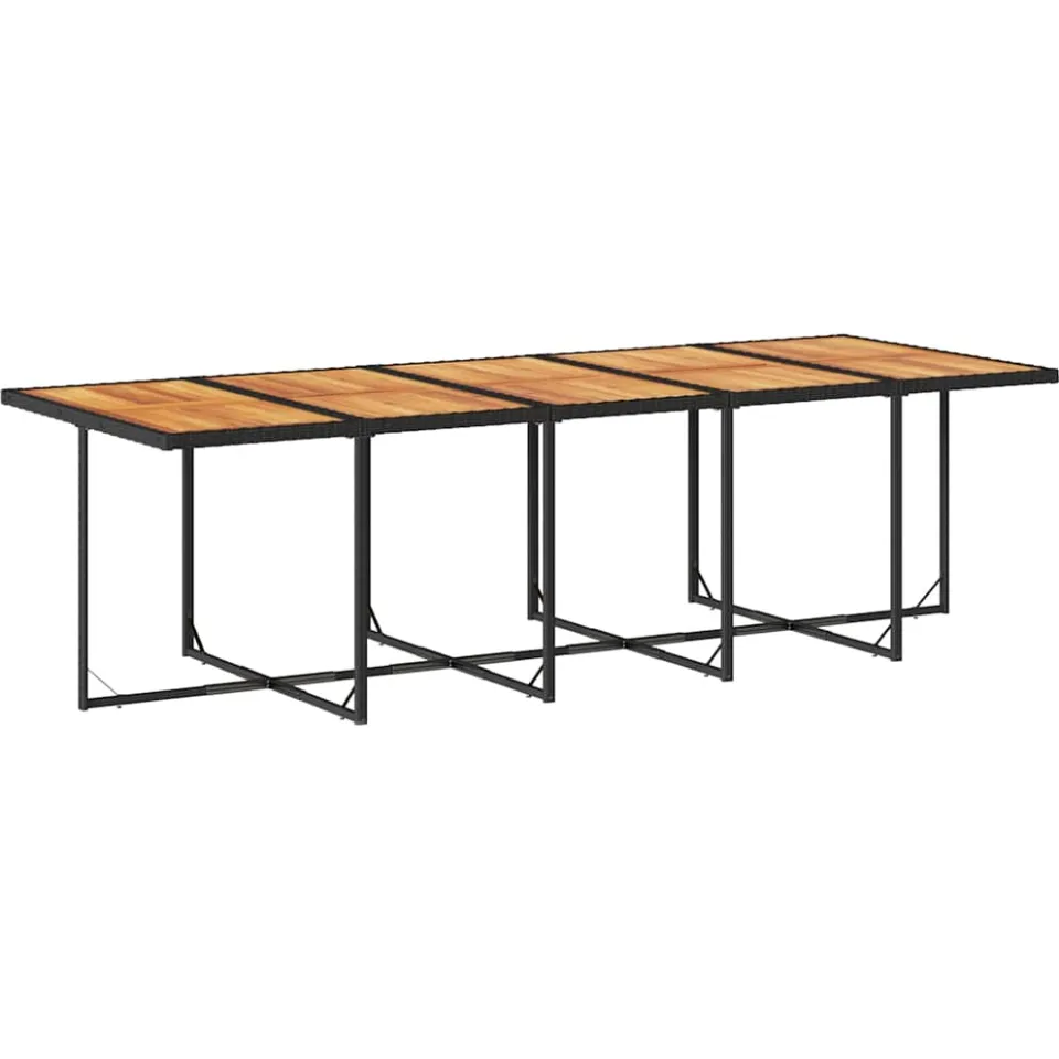 vidaXL 15-delige Tuinset met kussens poly rattan zwart, foto 4
