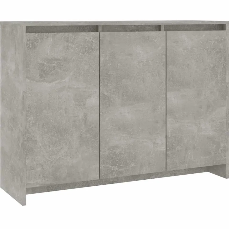 vidaXL Dressoir 102x33x75 cm bewerkt hout betongrijs