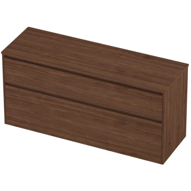 Proline Deck Badmeubelset Greeploos Asymmetrisch Kader 140x46x67 cm Indian Walnut Houtlook