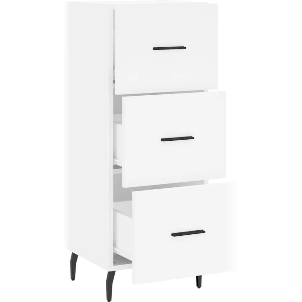 vidaXL Dressoir 34,5x34x90 cm bewerkt hout wit