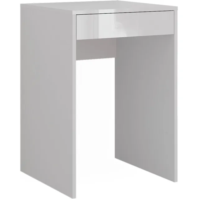 Vicco Kaptafel Sherry, Wit/Wit Hoogglans, 51.4 cm zonder spiegel