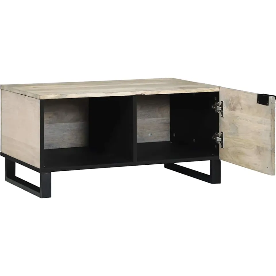 vidaXL Salontafel Wit 80 x 50 x 40 cm Bewerkt hout, foto 2