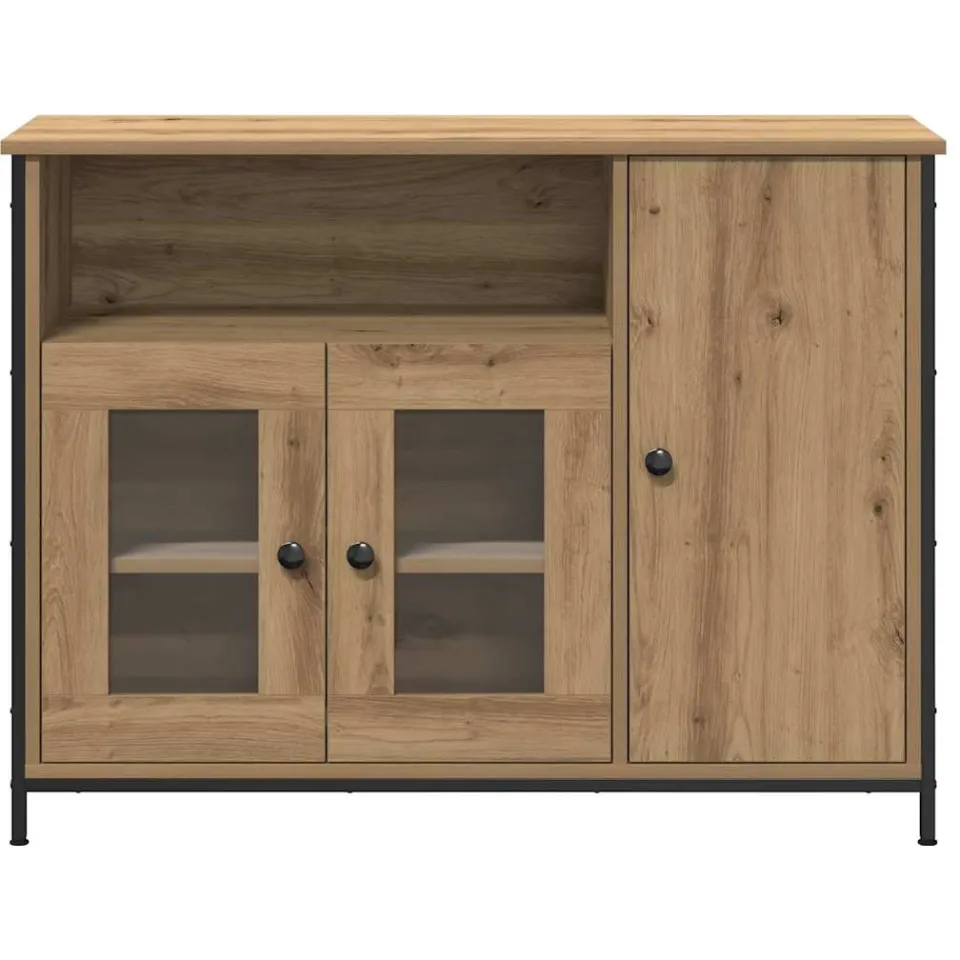 vidaXL Dressoir Artisan Eiken 100 x 35 x 75 cm, foto 4