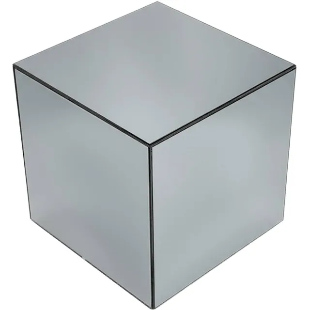 sweeek Bijzettafel kubus spiegelglas 30cm - mirage Transparant