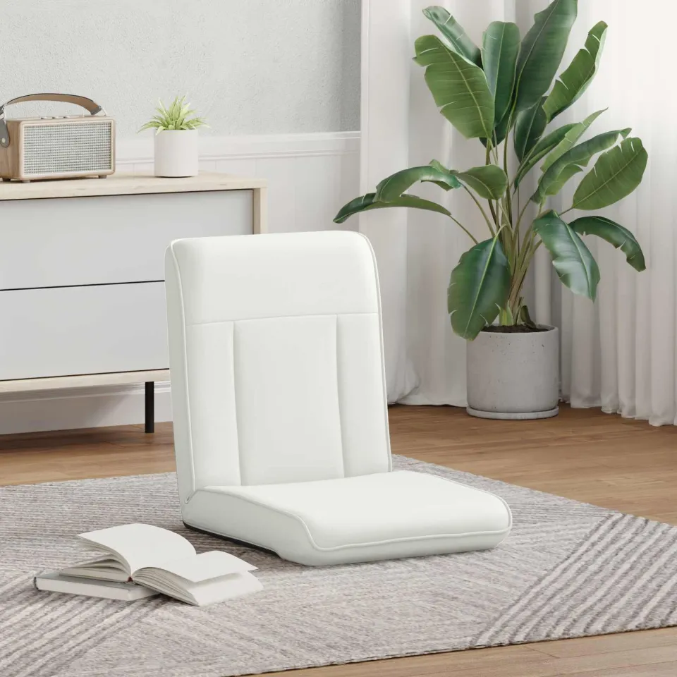 vidaXL Verstelbare vlo stoelen Wit Kunstleer, foto 3