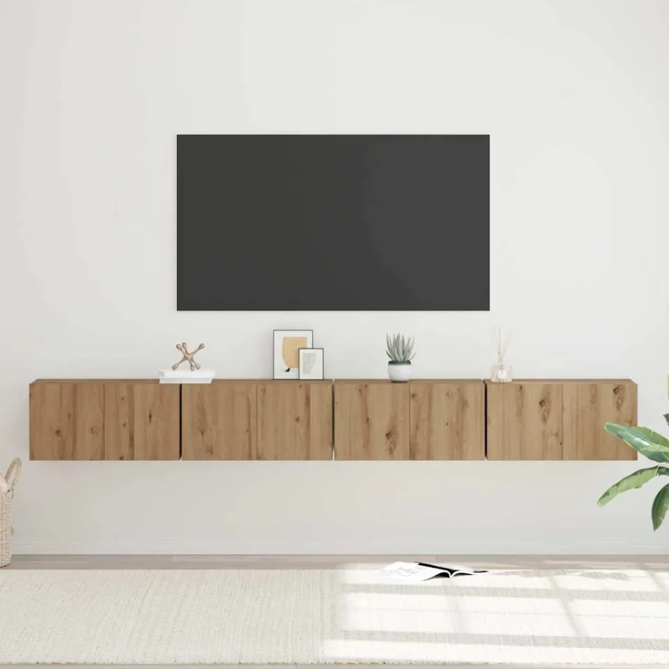 vidaXL Tv-meubelset 4 st 60 x 30 x 30 cm Artisan Eiken, foto 4