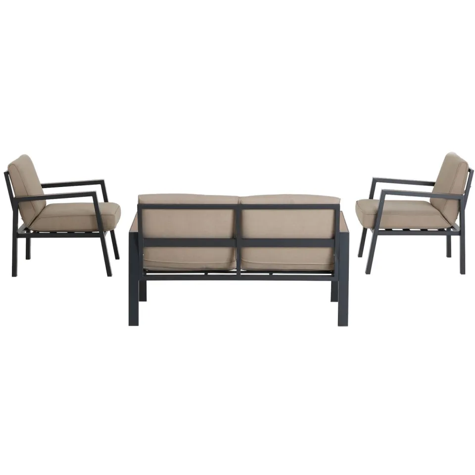 NOUS Garden loungeset Luna antraciet/ beige, foto 4