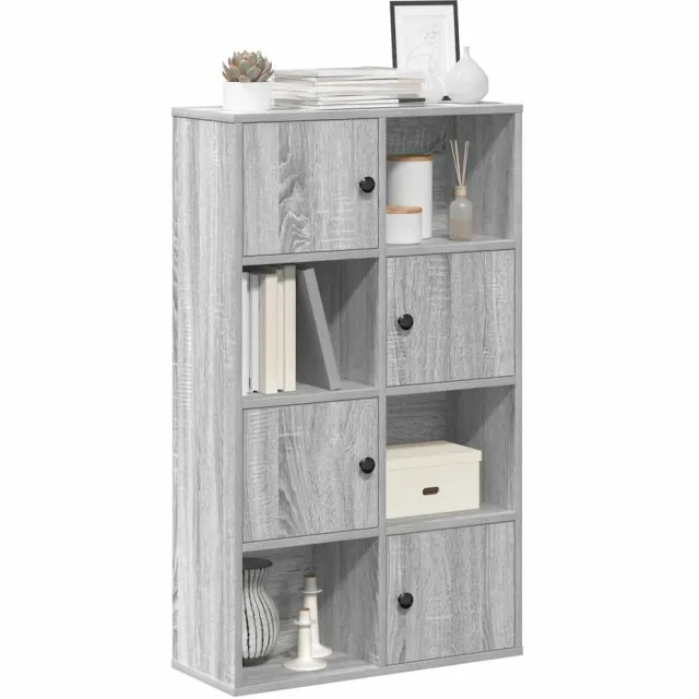 vidaXL Boekenkast 60x24x101,5 cm bewerkt hout grijs sonoma eikenkleur